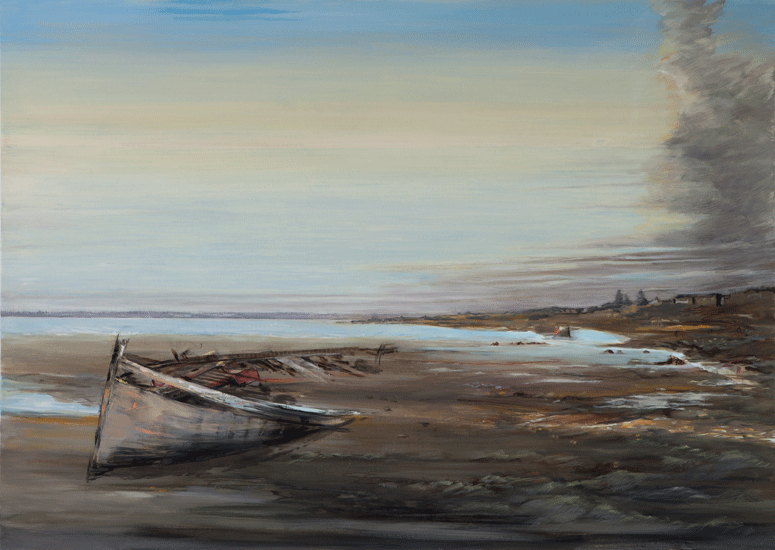 Lagune, 2016, Öl auf Leinwand, 100 x 140 cm