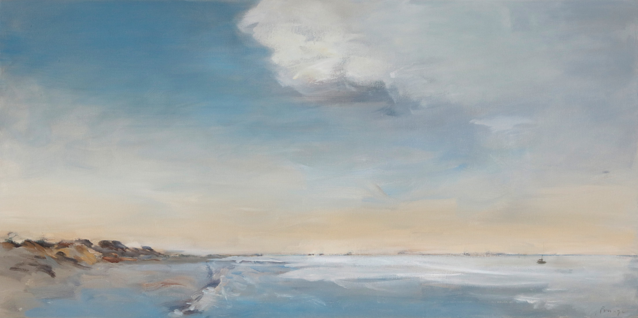 Strand, 2021, Öl auf Leinwand, 50 x 100 cm