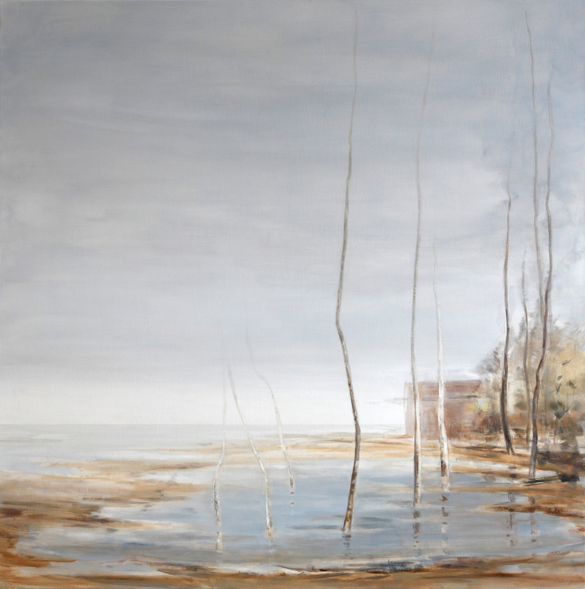 Bungalow, 2022, Öl auf Leinwand, 110 x 110 cm